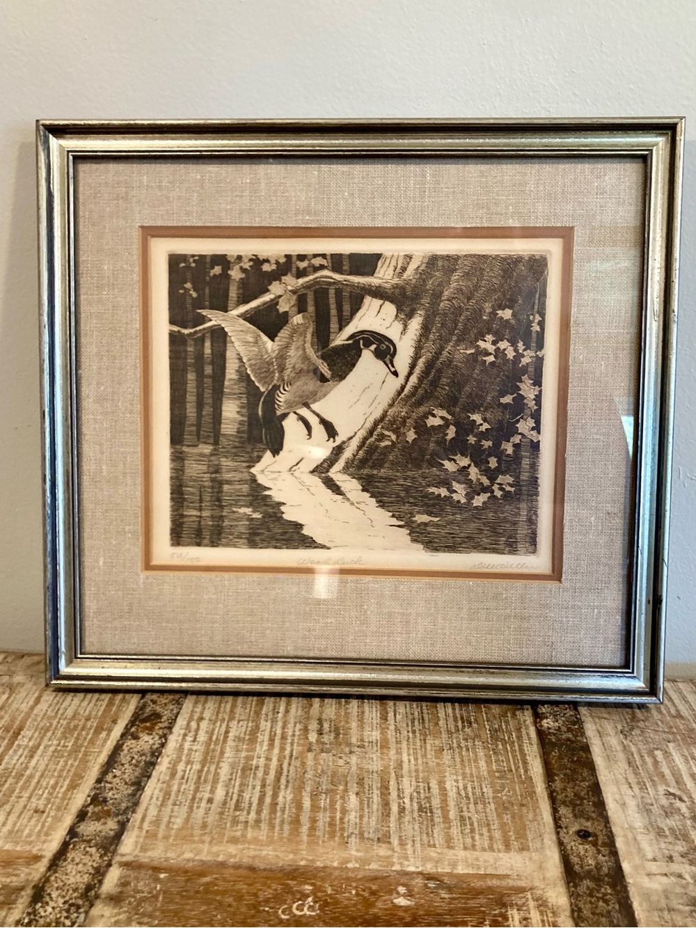 Dell Weller “Wood Duck” Framed Wildlife Print Signed Limited Edition 54/150